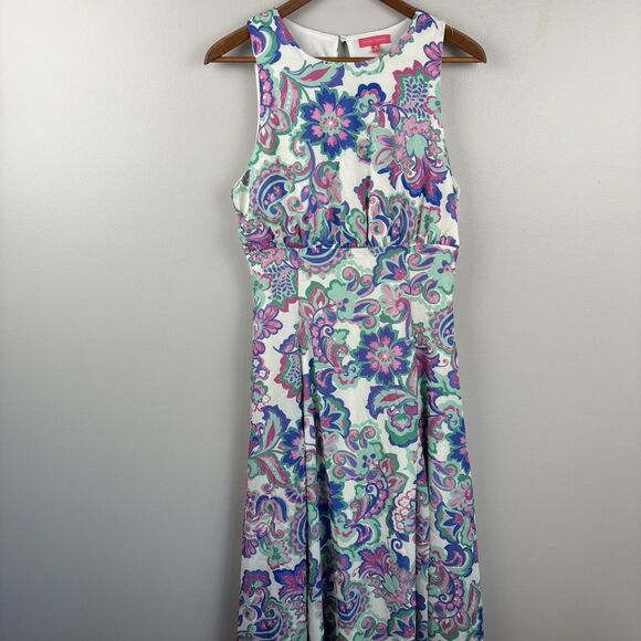 Flying Tomato Maxi Flowing Dress Sleeveless Size Medium Artistic Floral Flowy - Picture 2 of 10
